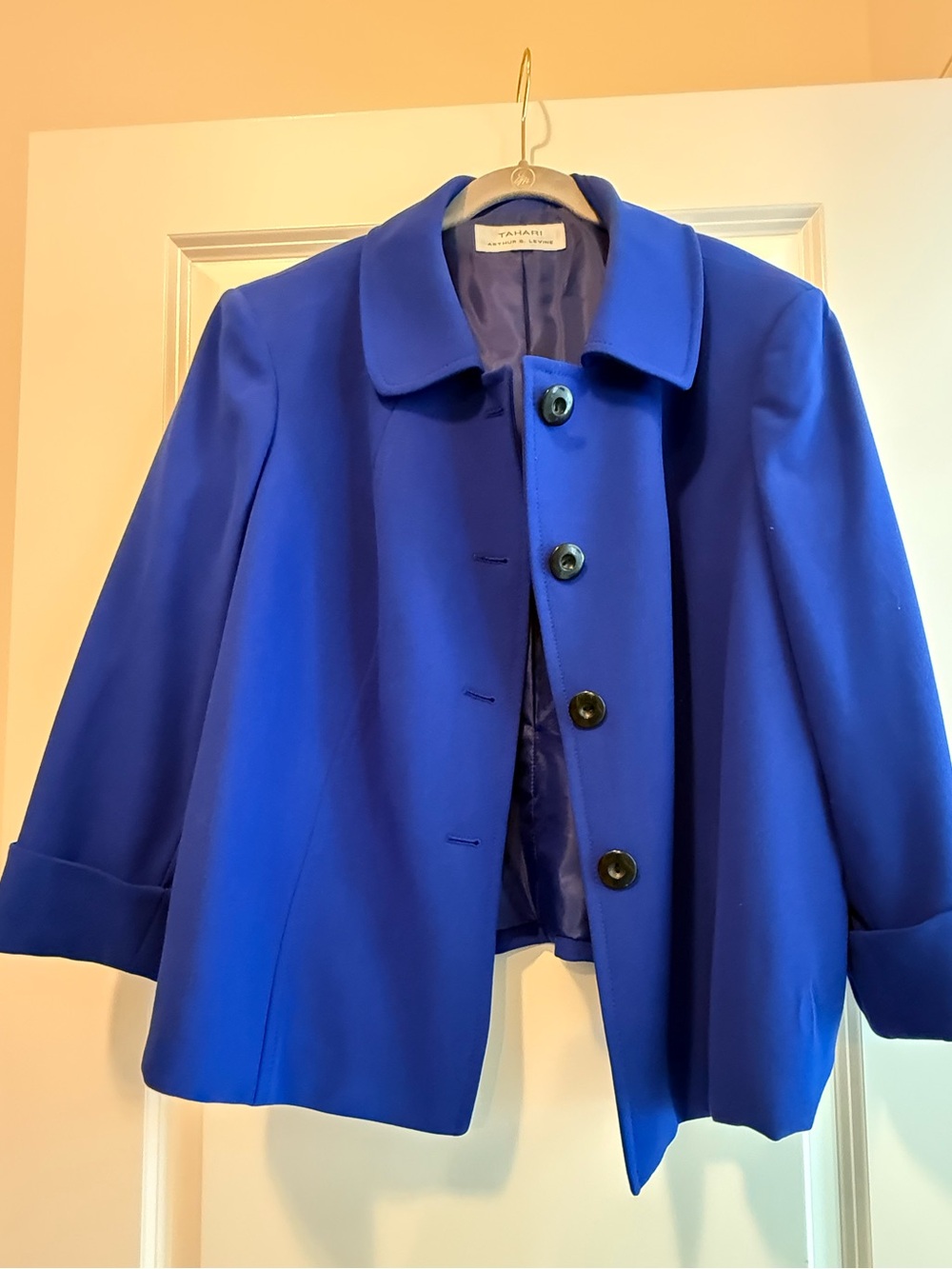 Tahari Women's Royal Blue Button Jacket